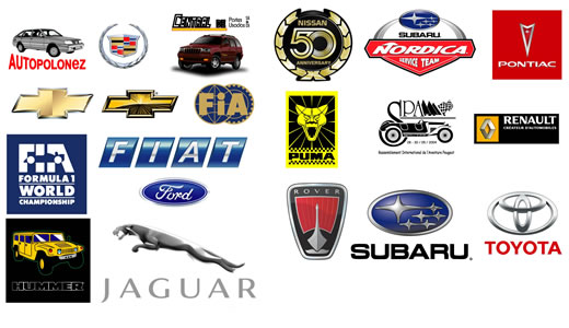Marcas de carros vectorizadas